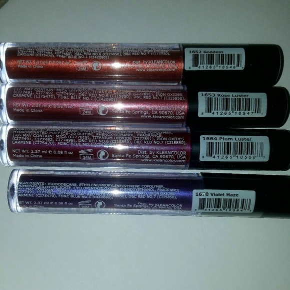 4pc metallic matte lipgloss bundle - Picture 3 of 3