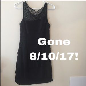 Black lace ruffle dress *7 days left