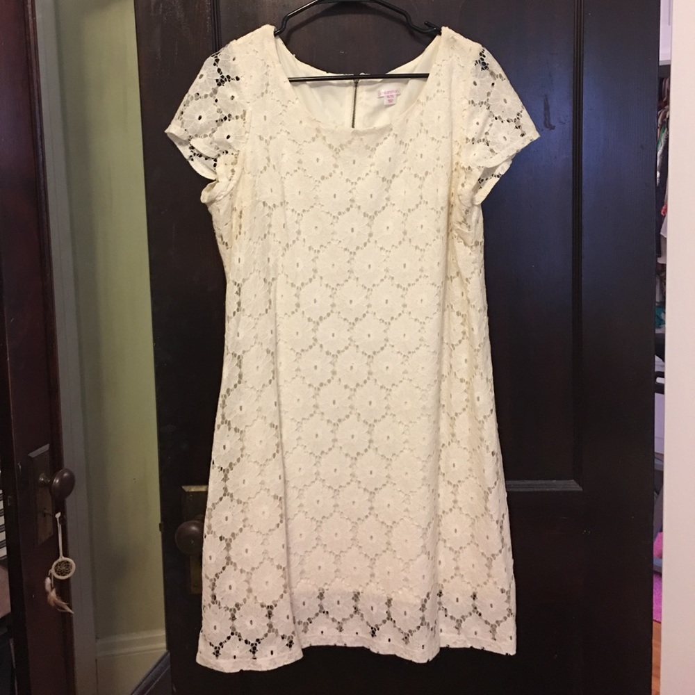 Xhilaration white lace dress