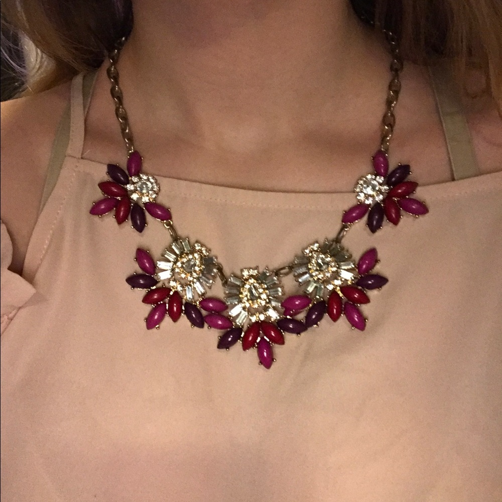 Burgundy statement necklace