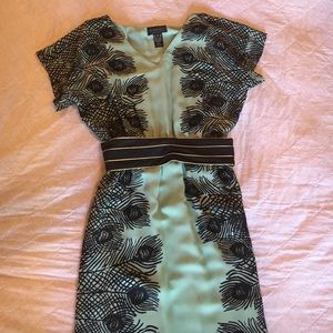 Peacock detail dress