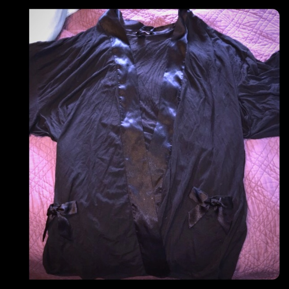 Victoria's Secret soft black sexy bath robe