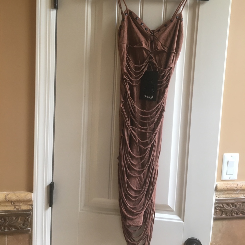 A n M Brown tight dress.