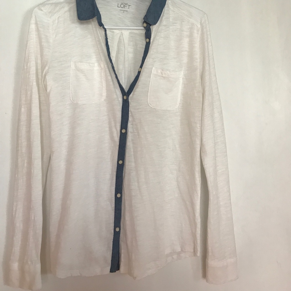 Cotton button up top