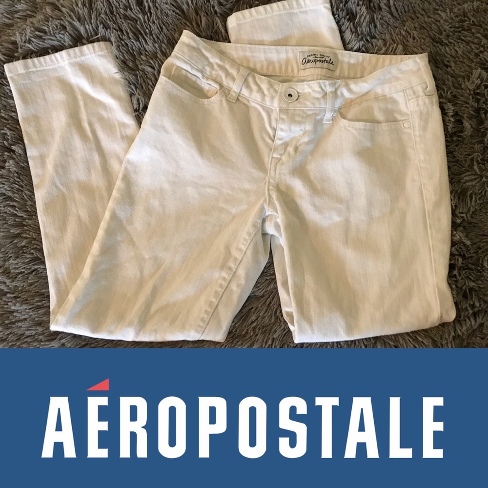 Aeropostale Bayla Skinny Capri white jeans size 0