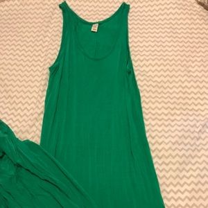 Emerald green maxi dress