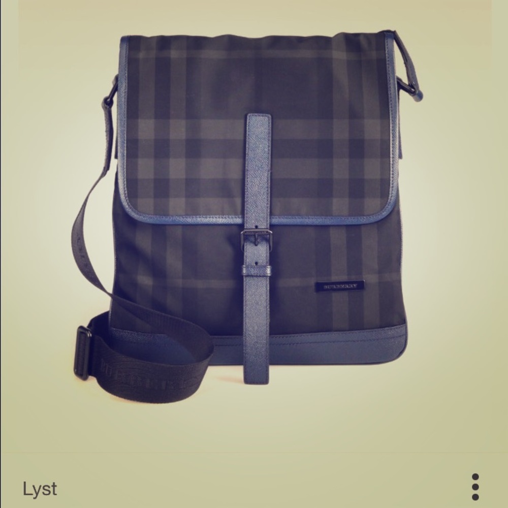 Authentic Burberry Leather and Nylon Crossbody