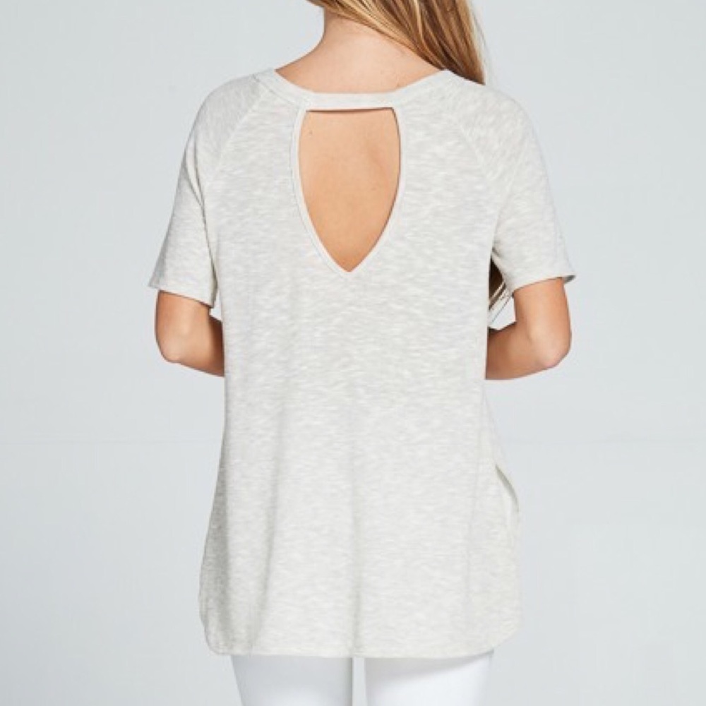 Split Side Open Back Tee - Picture 7 of 7