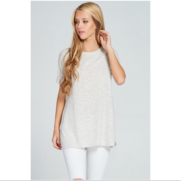 Split Side Open Back Tee - Picture 4 of 7