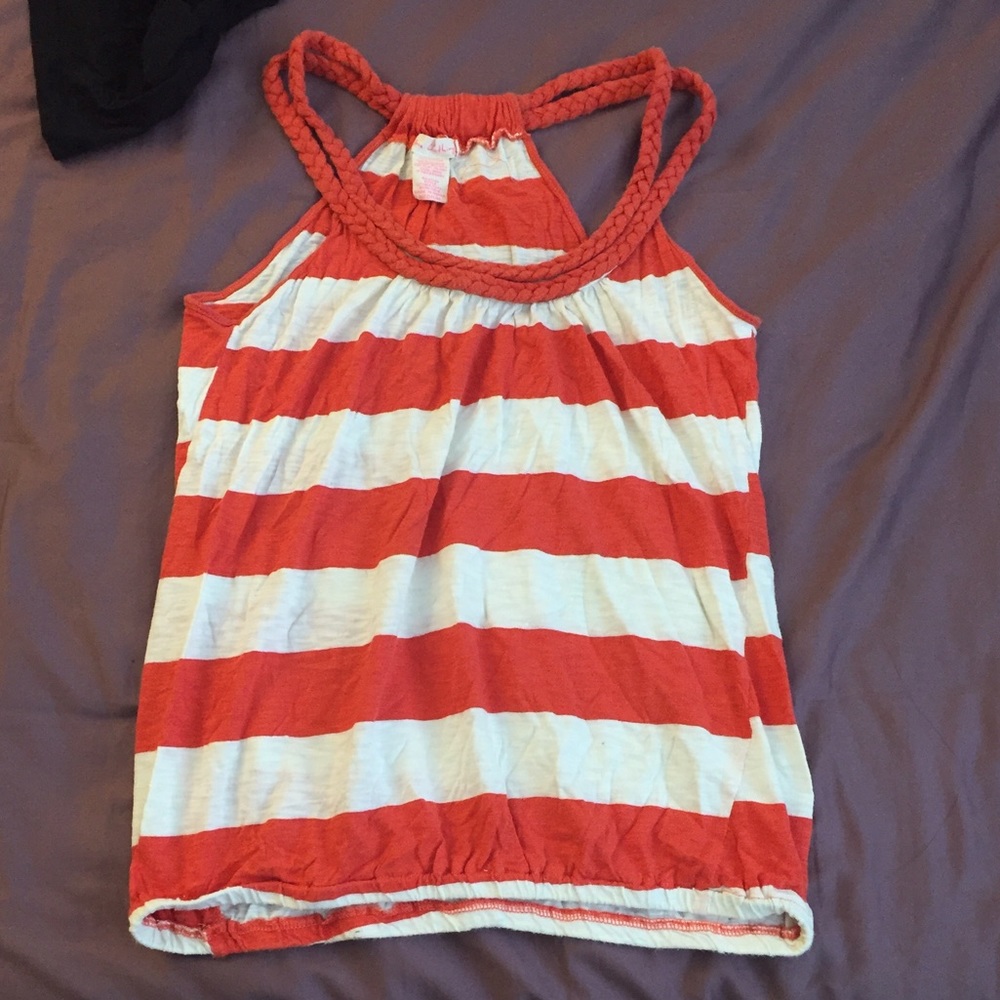 Orange striped top