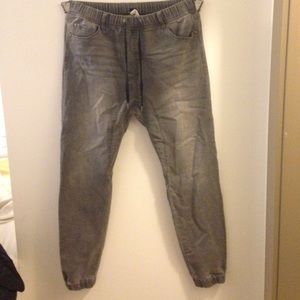 Denim joggers