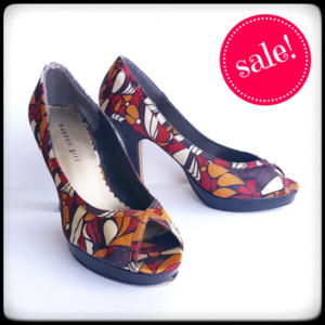 Madden Girl multicolor floral peep toe pumps