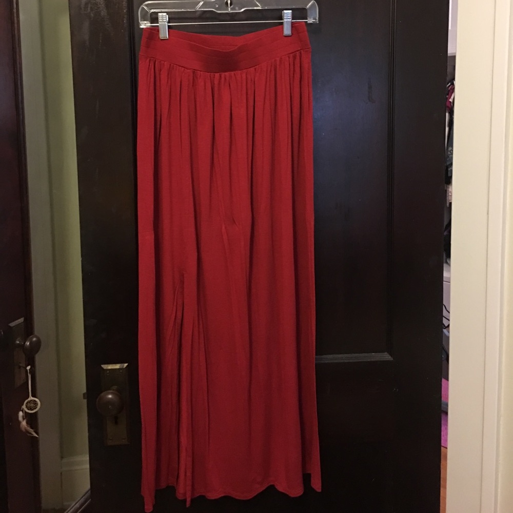 Red loft maxi skirt NWT