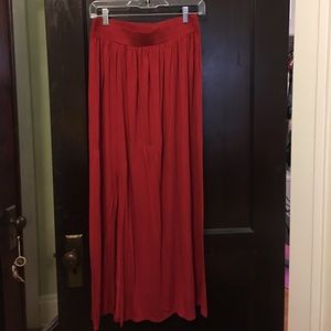 Red loft maxi skirt NWT