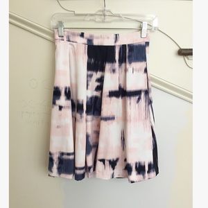 Cynthia Rowley Pleated Navy Pink Full Pocket Skirt