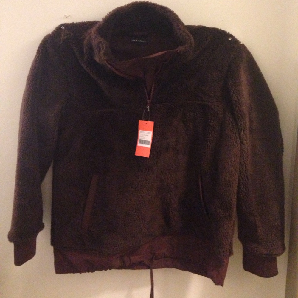 JackThreads Sherpa Half Zip Pullover