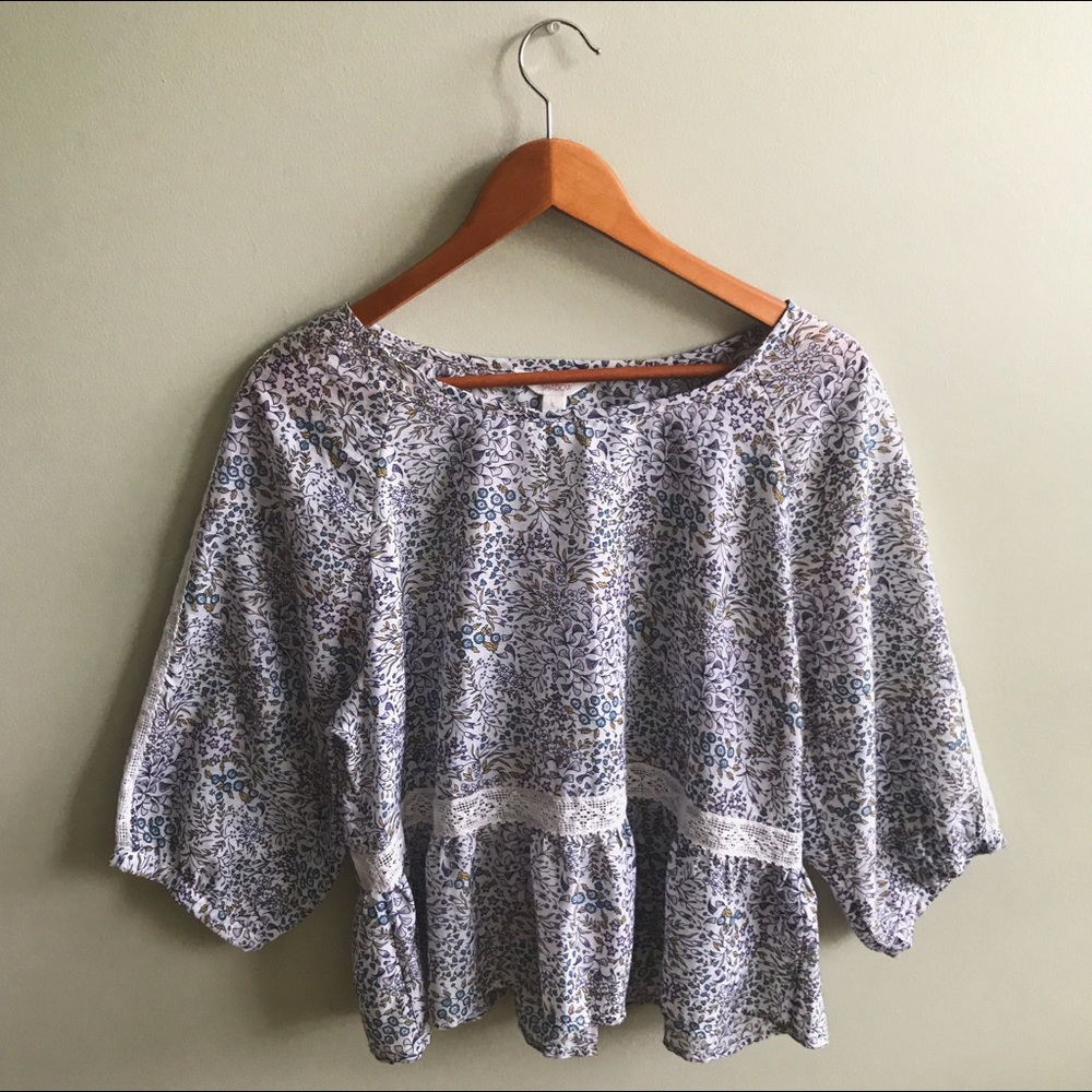 Floral peasant top