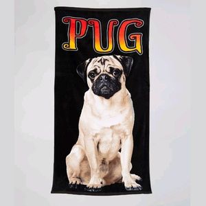 Pug Beach Towel