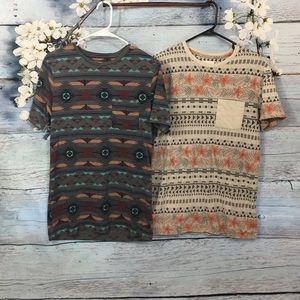 2 On the Byas Pocket Tees Southwestern & Floral