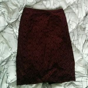 Purple Lace Pencil Dress