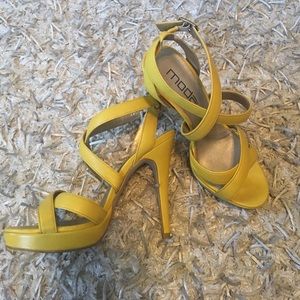 Yellow Strappy Heels