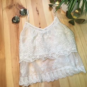 White Lace Tank