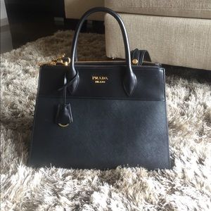 Prada Saffiano Double Zipper Bag