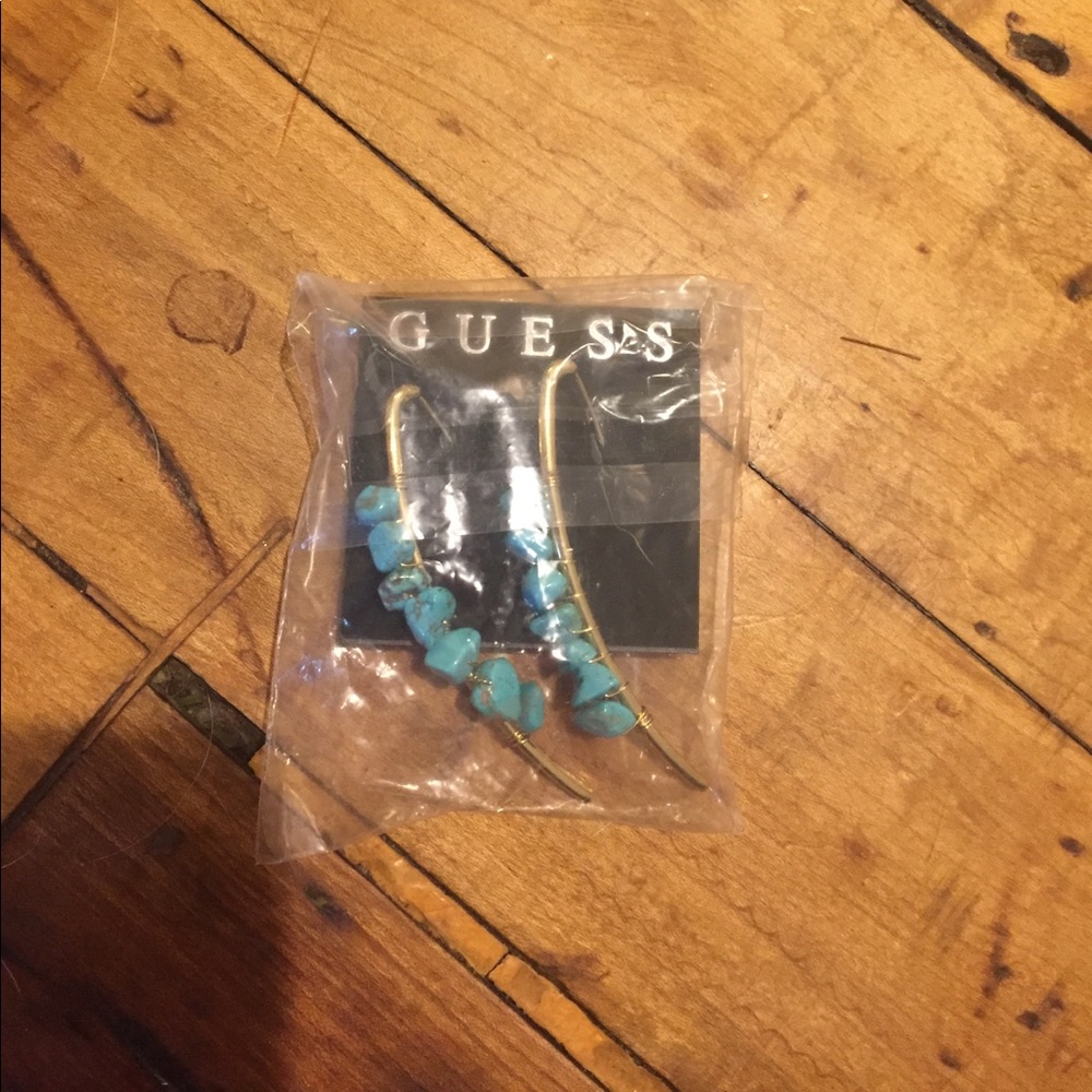 Guess turquoise earrings