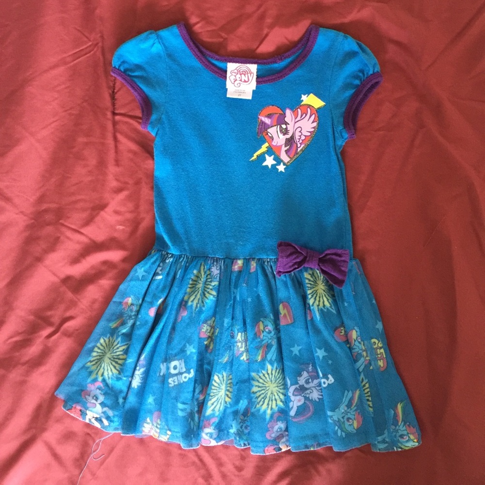 My Little Pony blue dress for toddler girl 2T