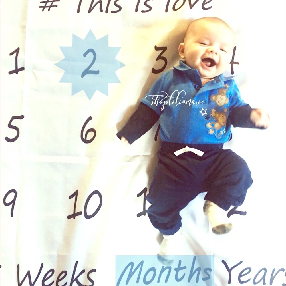 Number Blanket Baby Props Progression Blankets