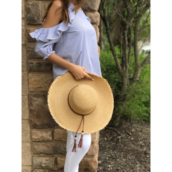 Tan Boater Hat - Picture 2 of 2