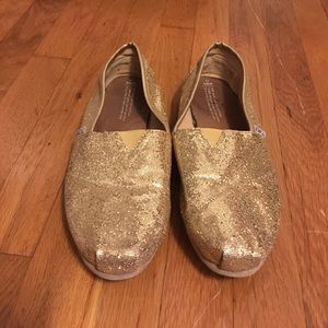 Toms gold sparkly