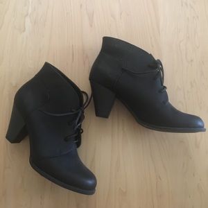 Heeled Black Ankle Boots