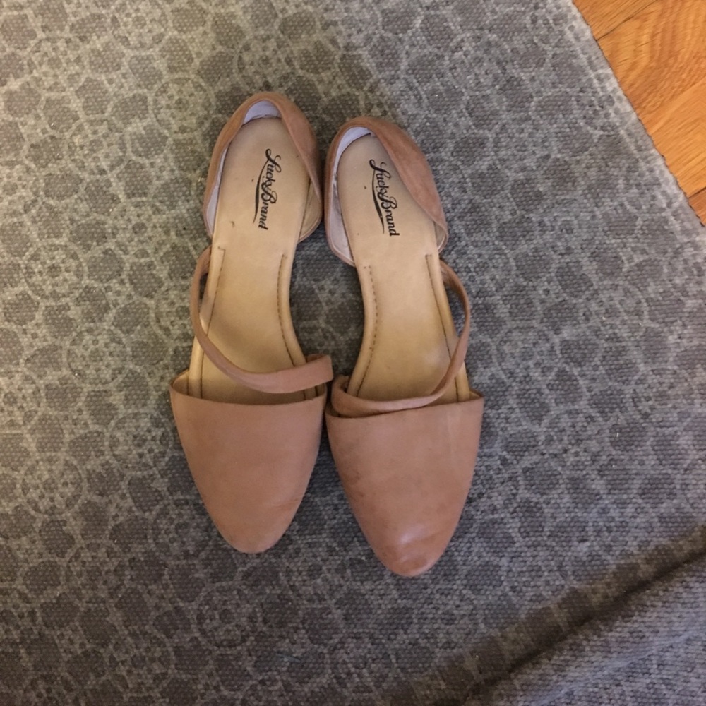 Lucky brand leather pointy flats