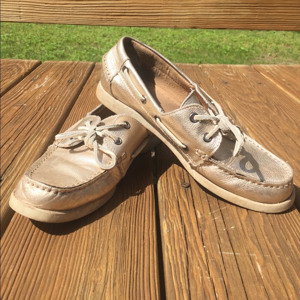 Gold Boat Shoes