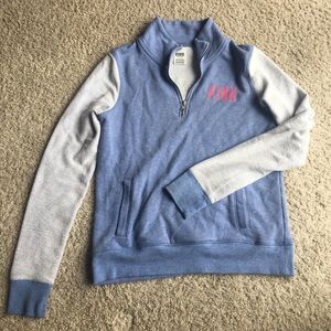 Victoria Secret PINK Periwinkle Half Zip