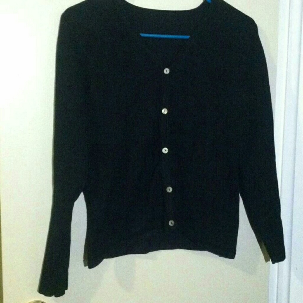 Black knit cardigan