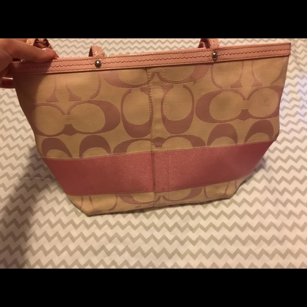 Pink coach purse