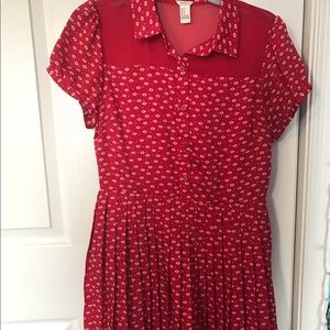 Red 1940s Style Dress