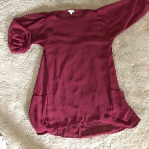 Lilly White Burgundy Dress