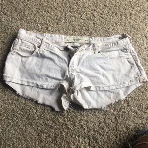 White Abercrombie Jean Shorts