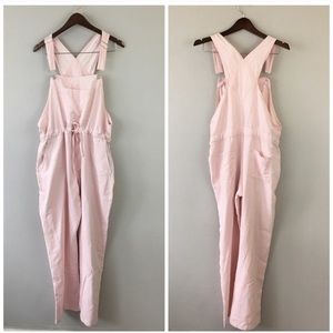 Great NW baby pink overalls pant drawstring waist