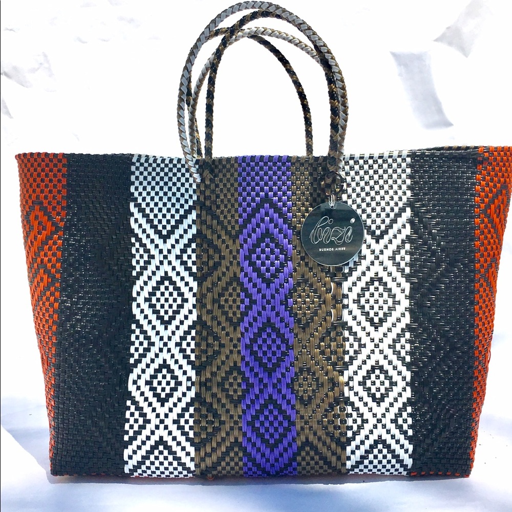 Bizi's Recycled Handwoven Market Beach Tote