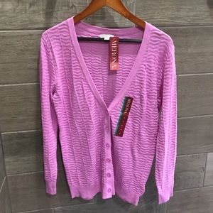 Textured V neck cardigan orchid pink Merona