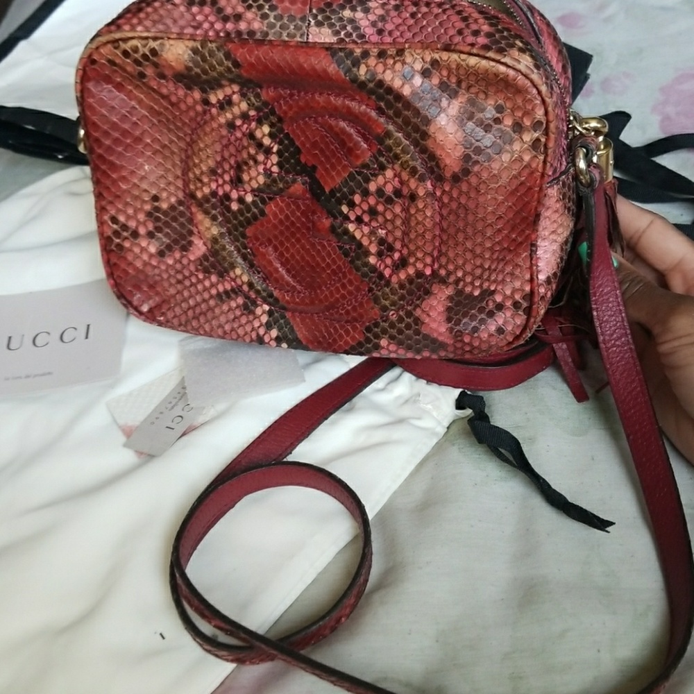 Rare Gucci python Soho disco bag