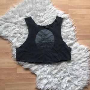 Dark grey cropped top