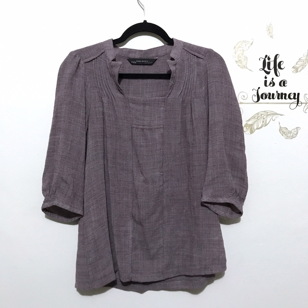 Zara Basic Boho Light Maroon Tunic - image 1