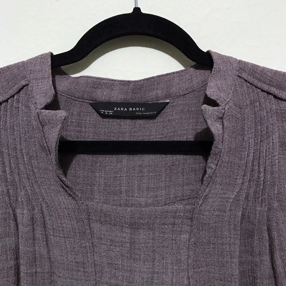 Zara Basic Boho Light Maroon Tunic - image 4