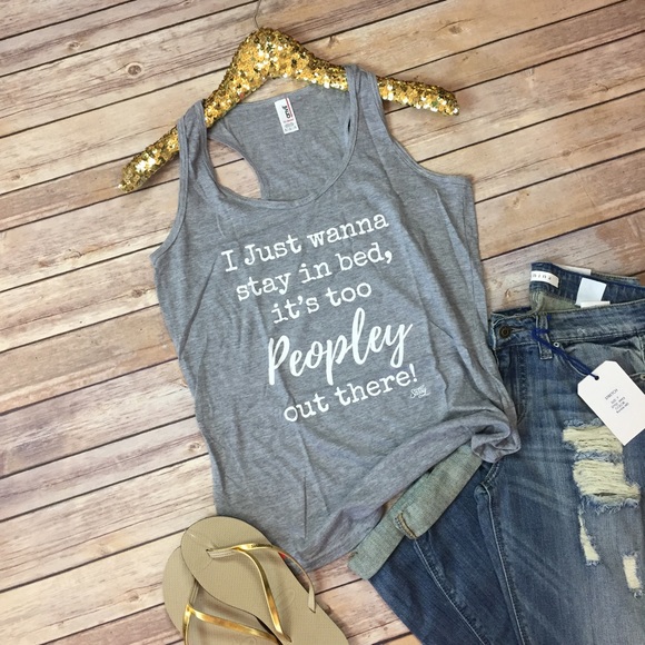 Last 1! LARGE Too Peopley out there tank - Picture 2 of 5