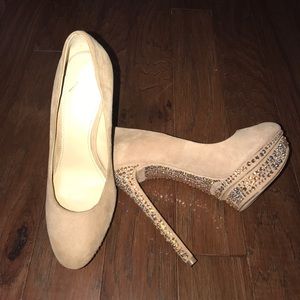 Brian Atwood Platform Pumps with Crystals ✨